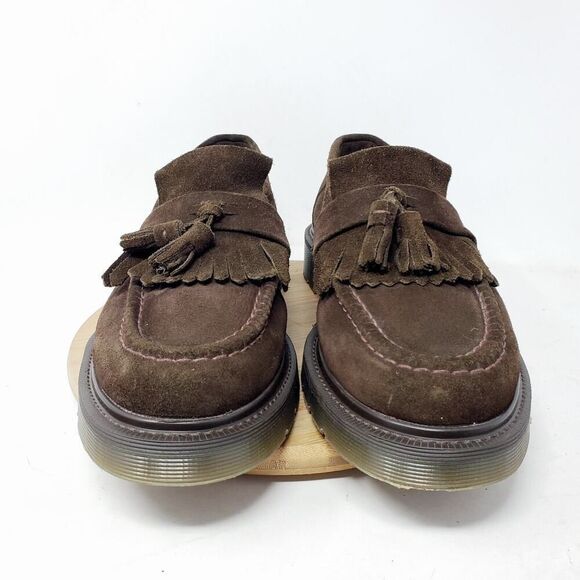 Loake Loafer Men 9 E Brighton Brown Suede Fringe Tassel Chunky Sole Shoe England - Picture 4 of 14